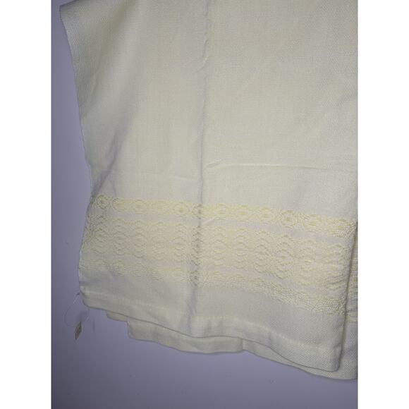 Yellow Baby Blanket Crib Crossnore School Inc VTG 51" x 39" USA Made Hand Woven - Picture 4 of 5